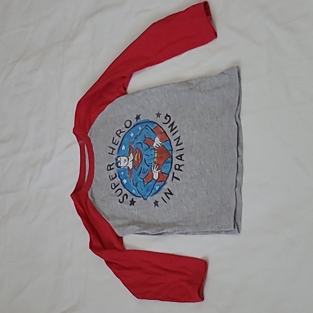 💥5/$25 Jumping Beans Boys 4T Red Gray Long Sleeve Shirt Top